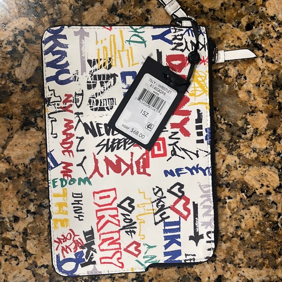 DKNY White multicolored TillY-Wristlet/wallet - Picture 5 of 5